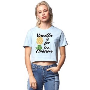 Vanilla is for Ice Cream Swinger Mature Upside Down Pineapple Crop Top T-Shirt